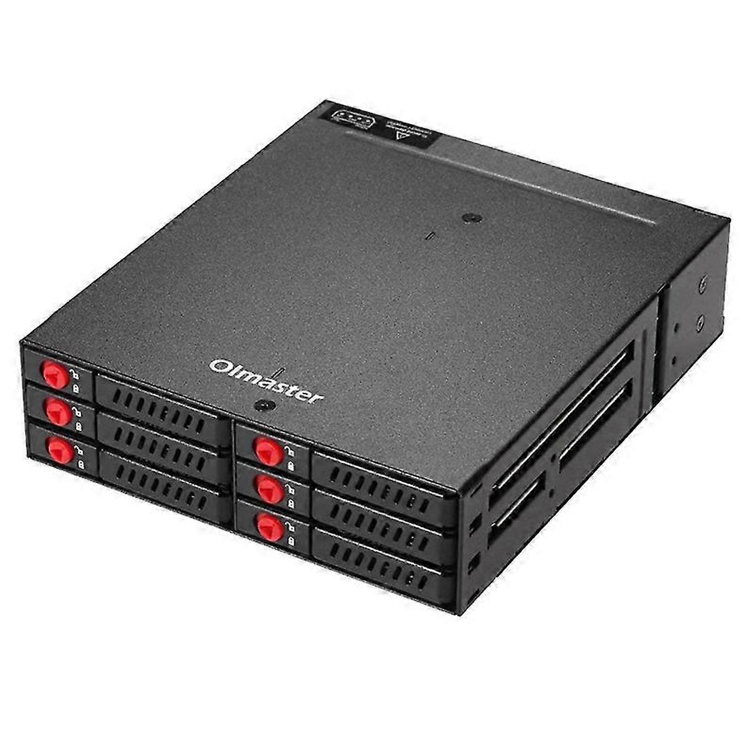 OImaster 6-Bay 2.5Inch SATA SSD HDD Enclosure Mobile Rack/Enclosure Hard Disk Enclosure Rack Data St