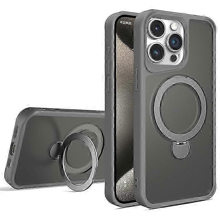 Compatible For iPhone 16 Pro Max Case Compatible with MagSafe PC+TPU Ring Kickstand Cell Phone Cover