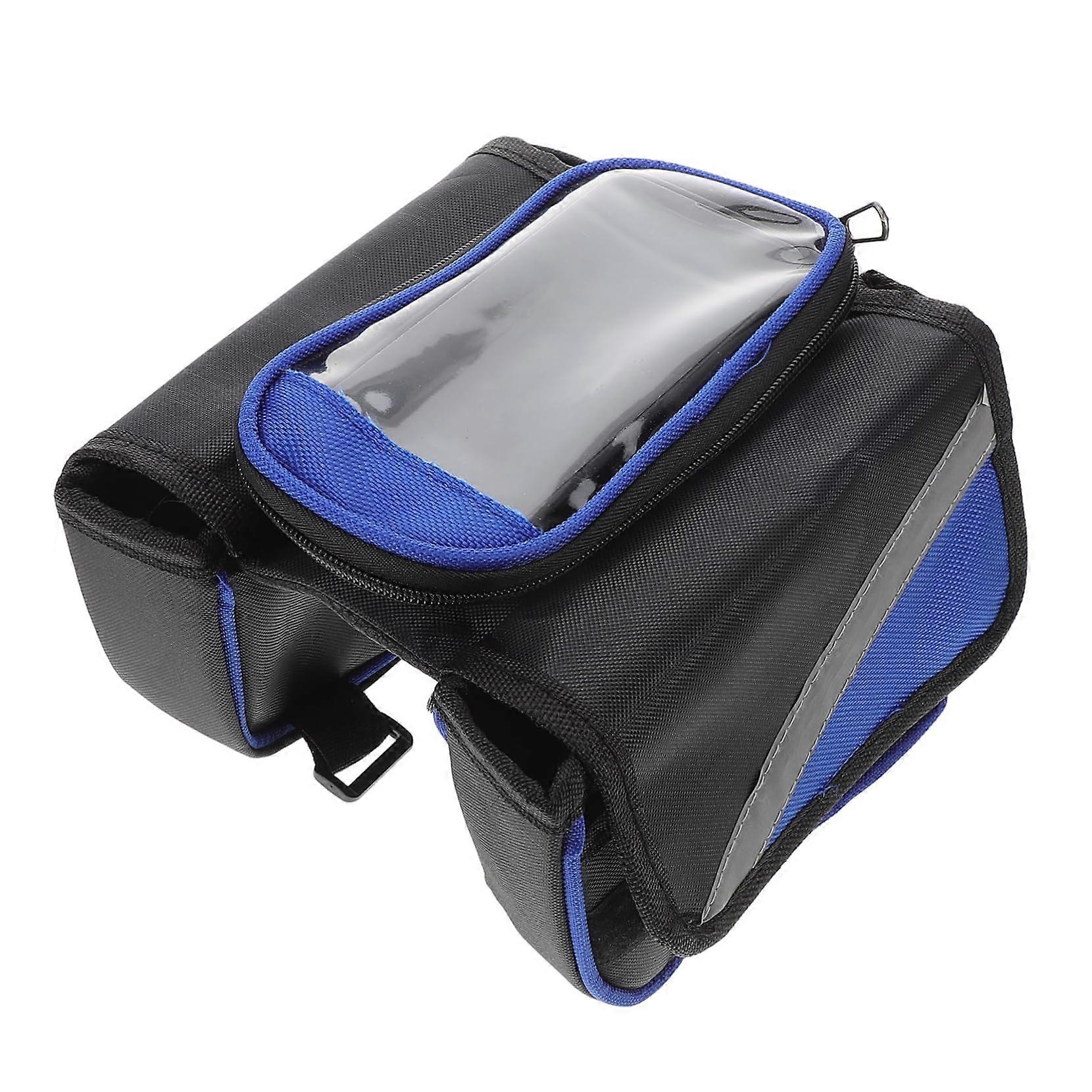 Bicycle bag with large volume waterproof frame bag for mountain bikes multifunctional bicycle bag with touchscreen phone case