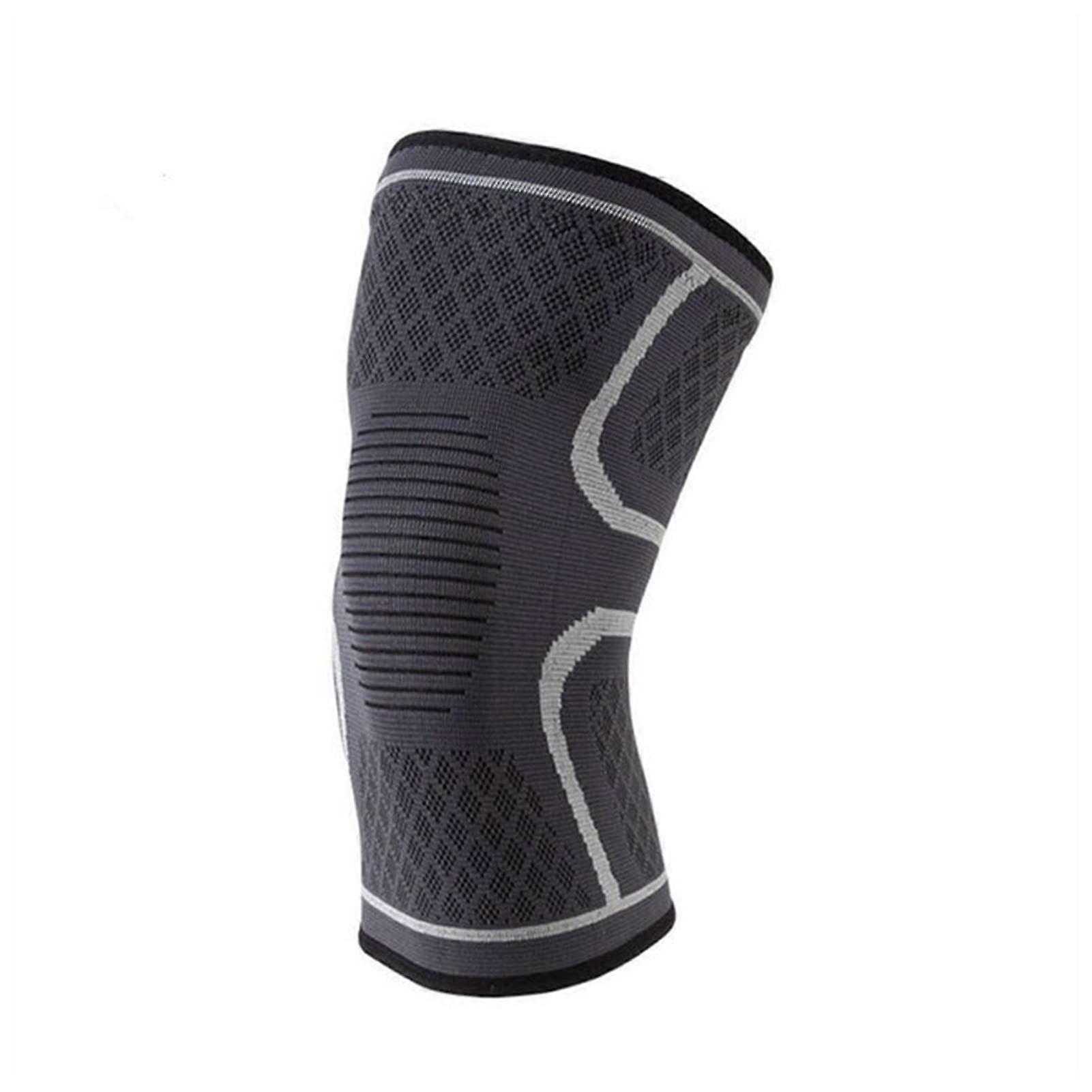 Knee Support Brace Wrap Protector for Sports Compression - S Size Gray for Hiking, Cycling, Running, Volleyball