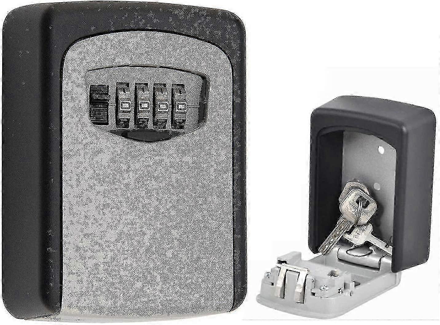 4-Digit Combination Lock Waterproof Key Storage Box for Outdoor Wall Mount
