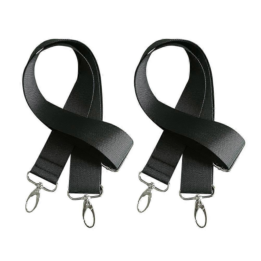 Shoulder Bag Strap Replacement Adjustable Non-Slip Black 150x2.5cm For Men Bag 2Pack