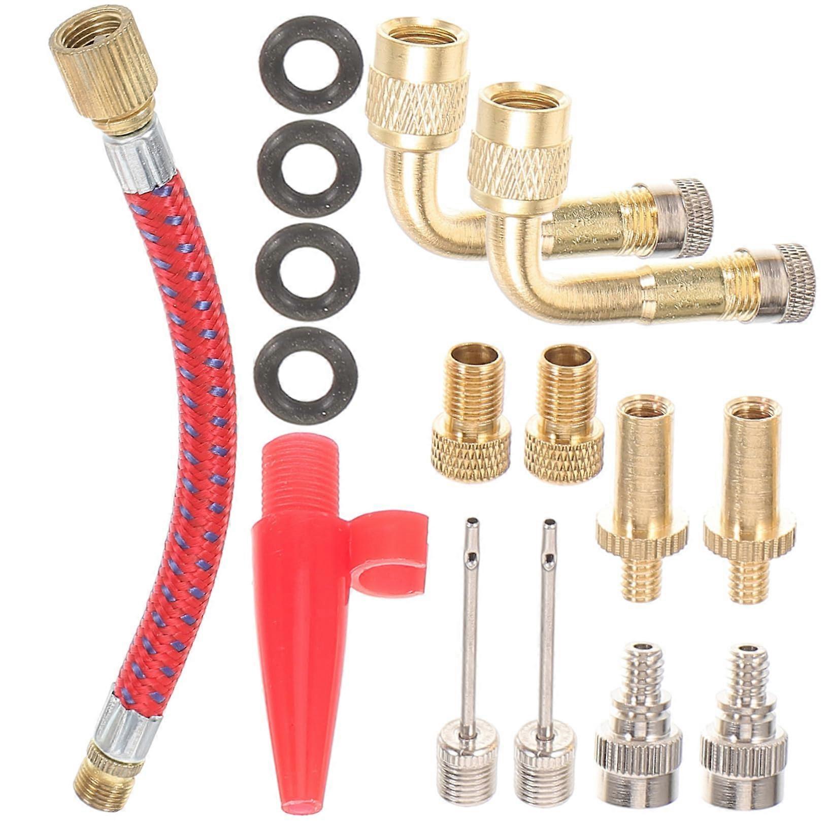 1Satz Bicycle Valve Adapter Set for Air Pump Compatible with Various Valves for Bicycles and Electric Vehicles