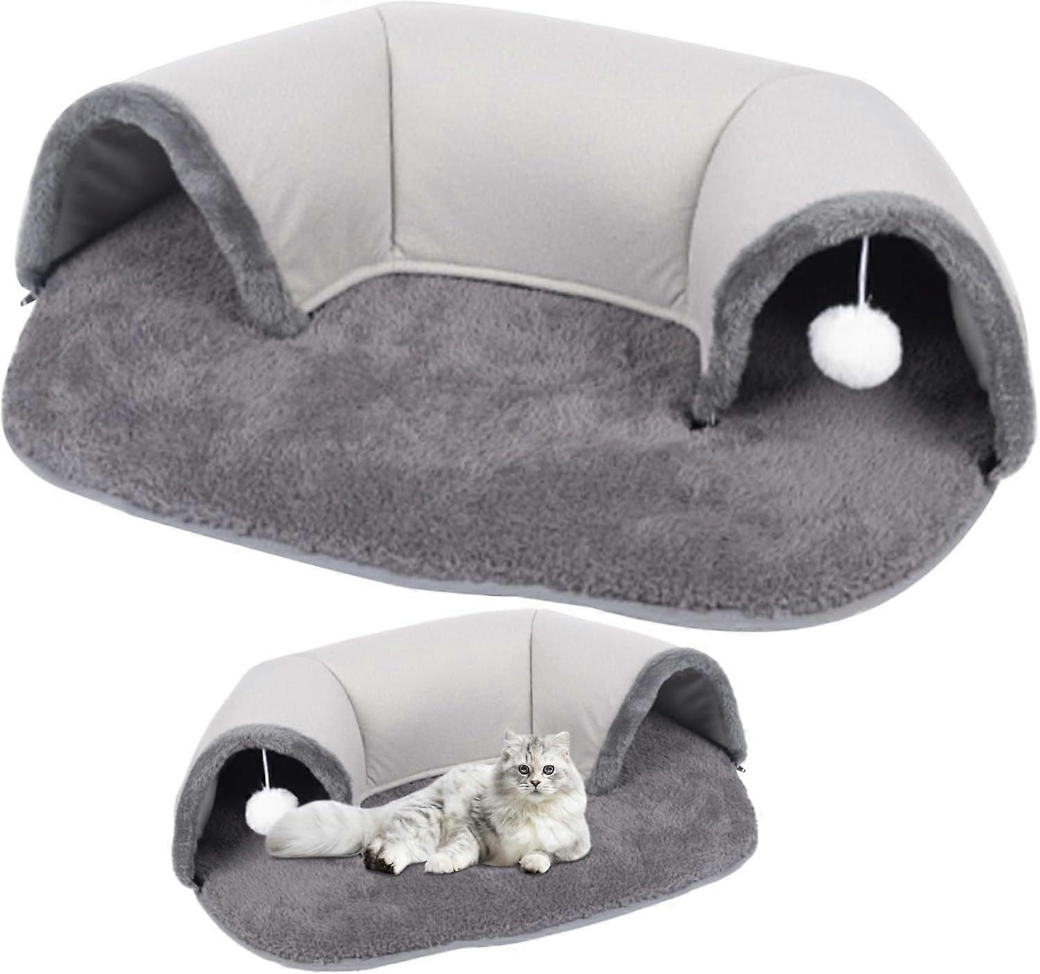 Cat Tunnel Bed UShaped Soft Cat Tunnel Memory Foam NonSlip Washable