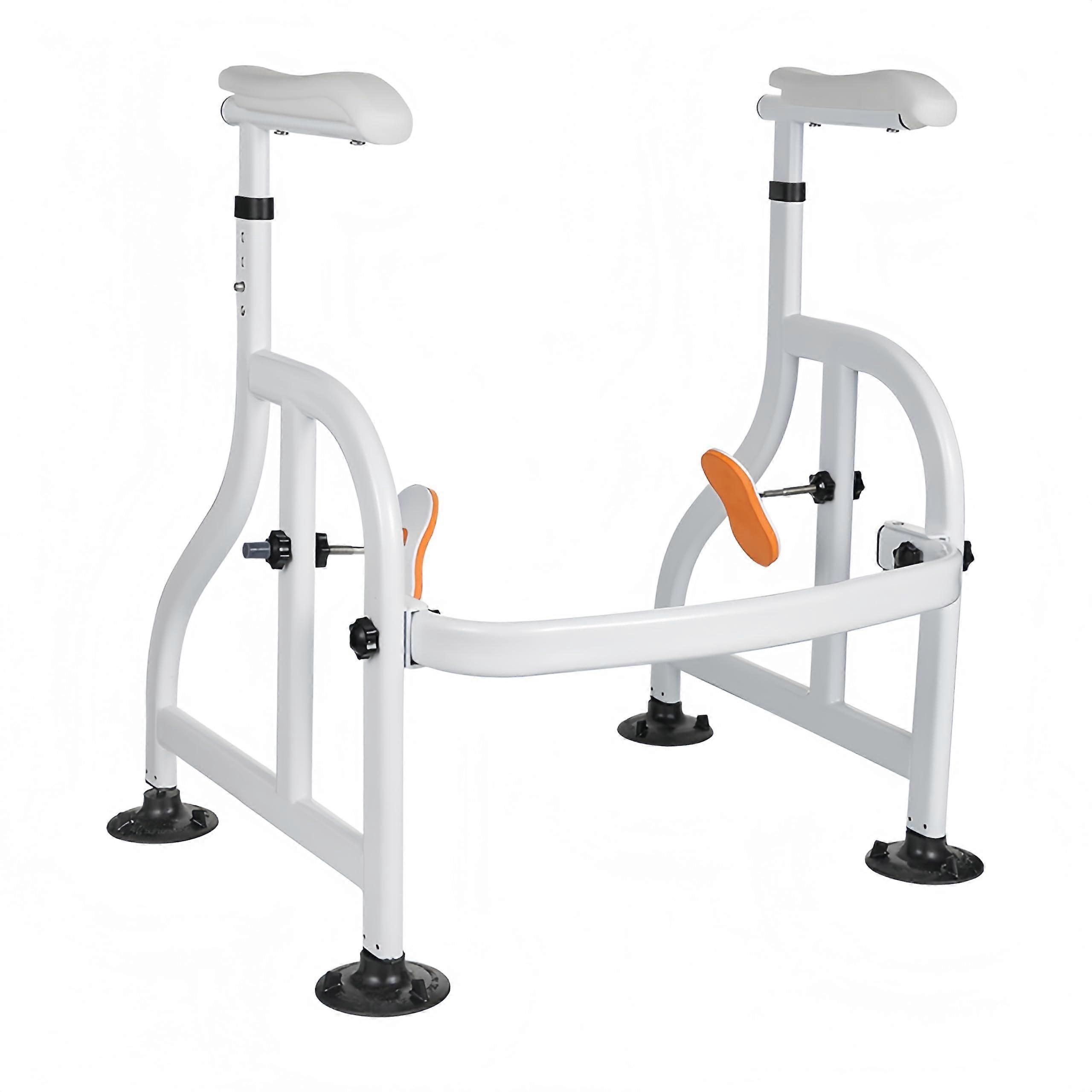 Toilet Frame Rail for Seniors, Adjustable Height and Width, 150KG Capacity, White