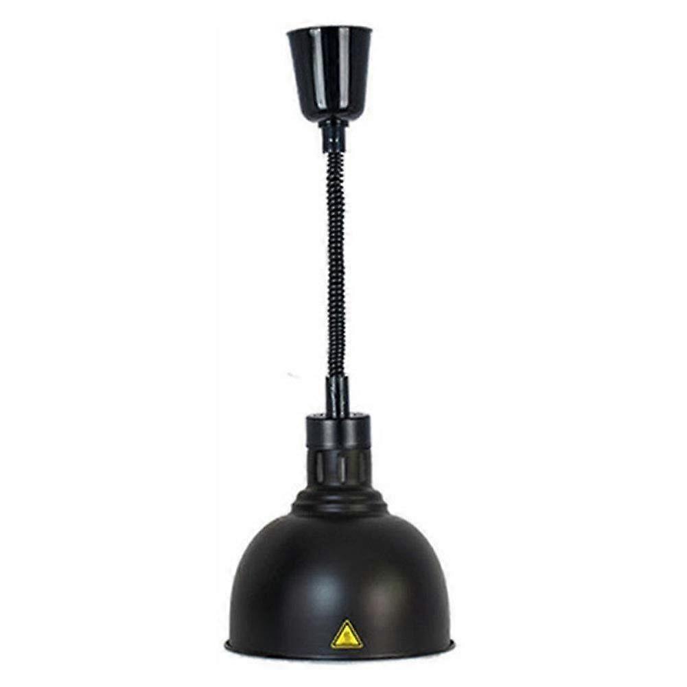 Heat lamp for food, for picking up and disassembling, single heat lamp, heat lamp for buffets, food, pizza, heat lamp for food (black)