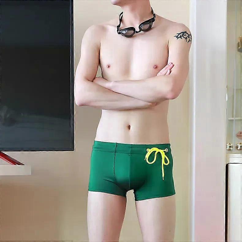Men's Swimming Trunk Illuminated Swimsuits Built-in Cup for Shock Relief To Avoid Awkwardness Youth Hot Spring Pool Bathing Suit