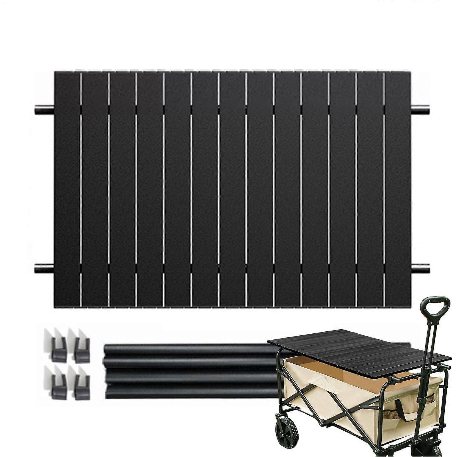 Camping Table Mounting, Folding Desktop 29.5x21.6 Inches, Black