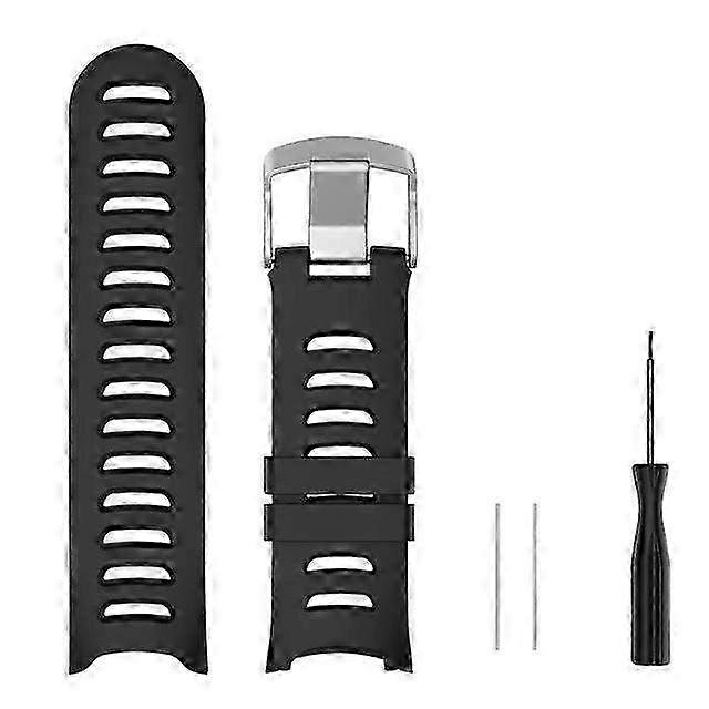 Soft Silicone Replacement Watch Band Strap Compatible with Garmin Forerunner 610 Smartwatch - Durable Wristband for Garmin Forerunner 610