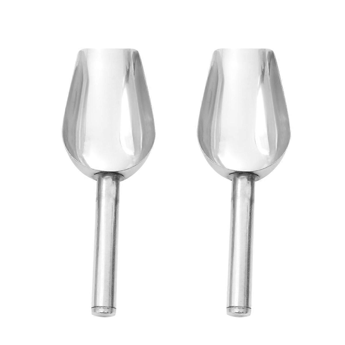 Multi-Function Food Scoop Bean Scooper For Buffets Silver 19x6.5cm Scoop Rice 3Pack