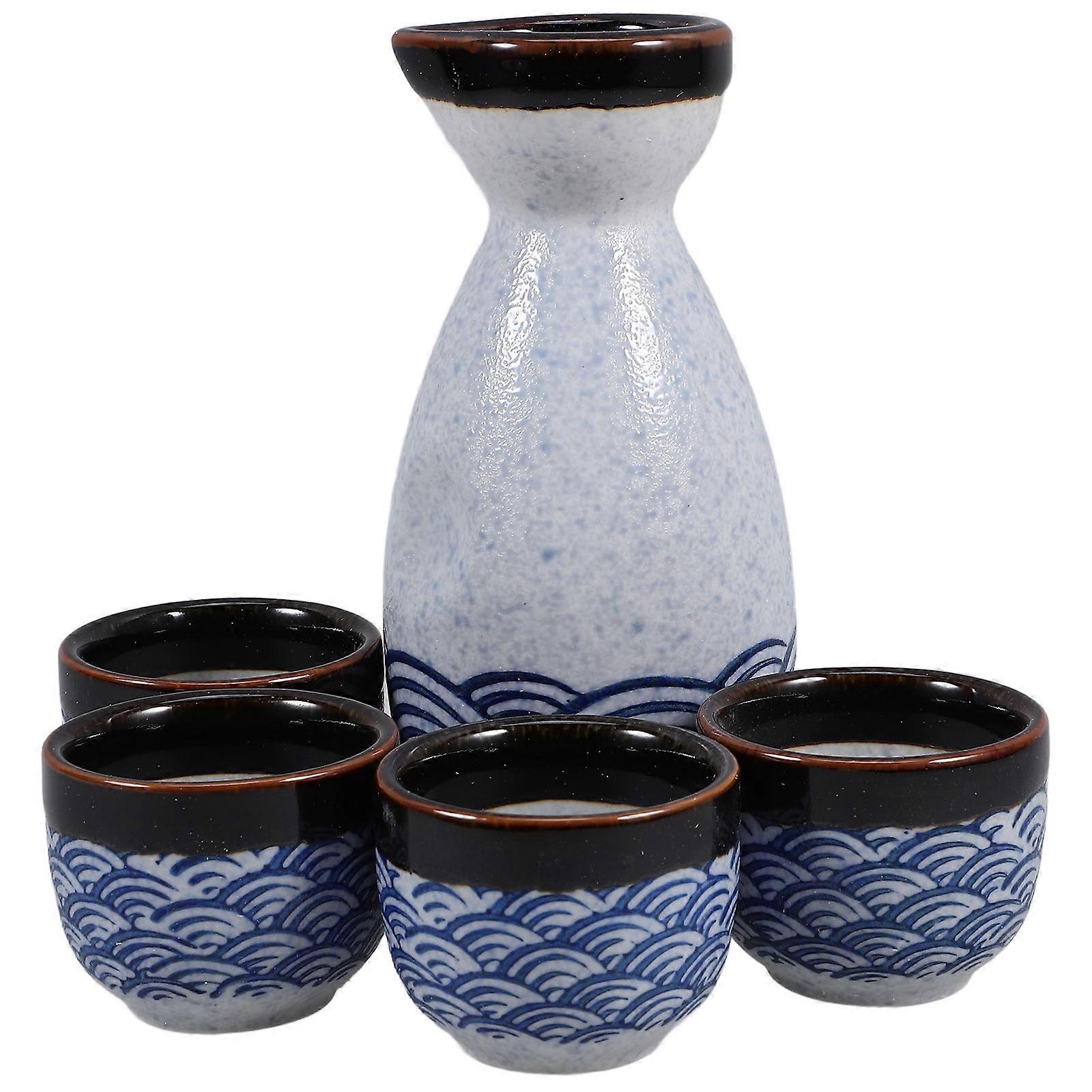 Here's a refined product description for your **Japanese Style Glazed Ceramic Sake Set (Pot and Cups)**:
### **Elegant Japanese Style Glazed