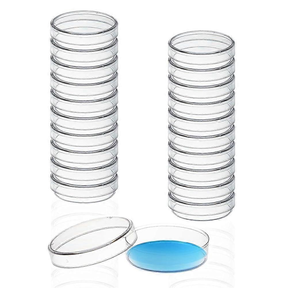 60 x 15 mm Sterile Plastic Petri Dishes with Lids - Pack of 30, Easy to Use with Thorough Cleaning Features