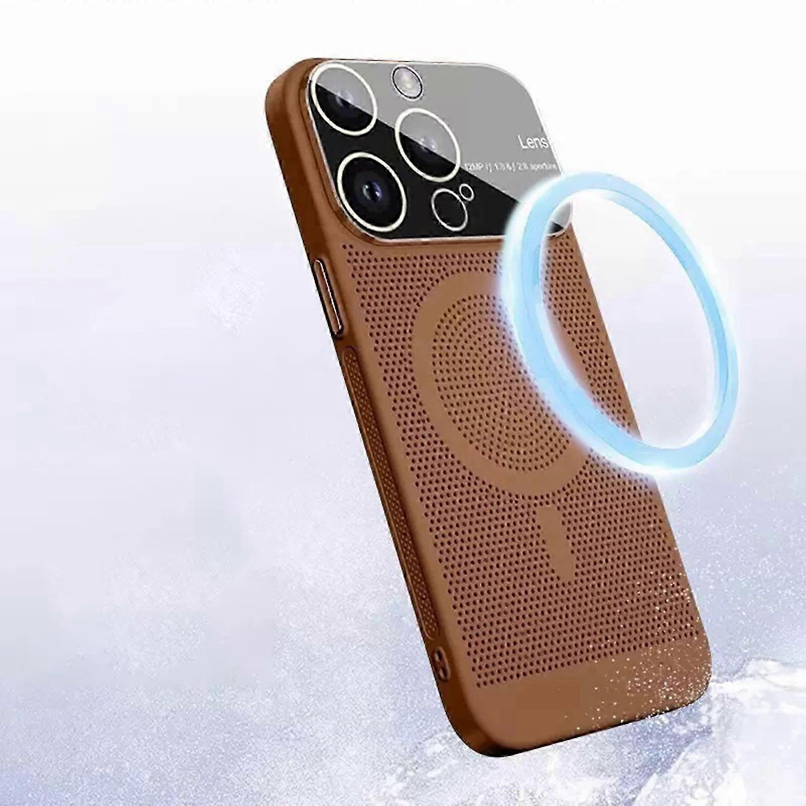 iPhone 15 Pro Max/15 Ultra 6.7 için Isı Dağılımı Kılıfı, MagSafe Mesh ile Nefes Alabilir Soğutma Manyetik Kılıf, Tam Kamera Lens Koruyucu