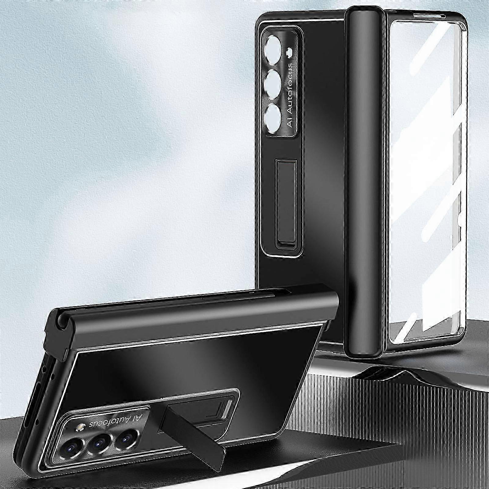 for Samsung Galaxy Z Fold 5 Case with S Pen Holder & S Pen, Screen Protector & Hinge Protection Case Z Fold 5 Case with Kickstand
