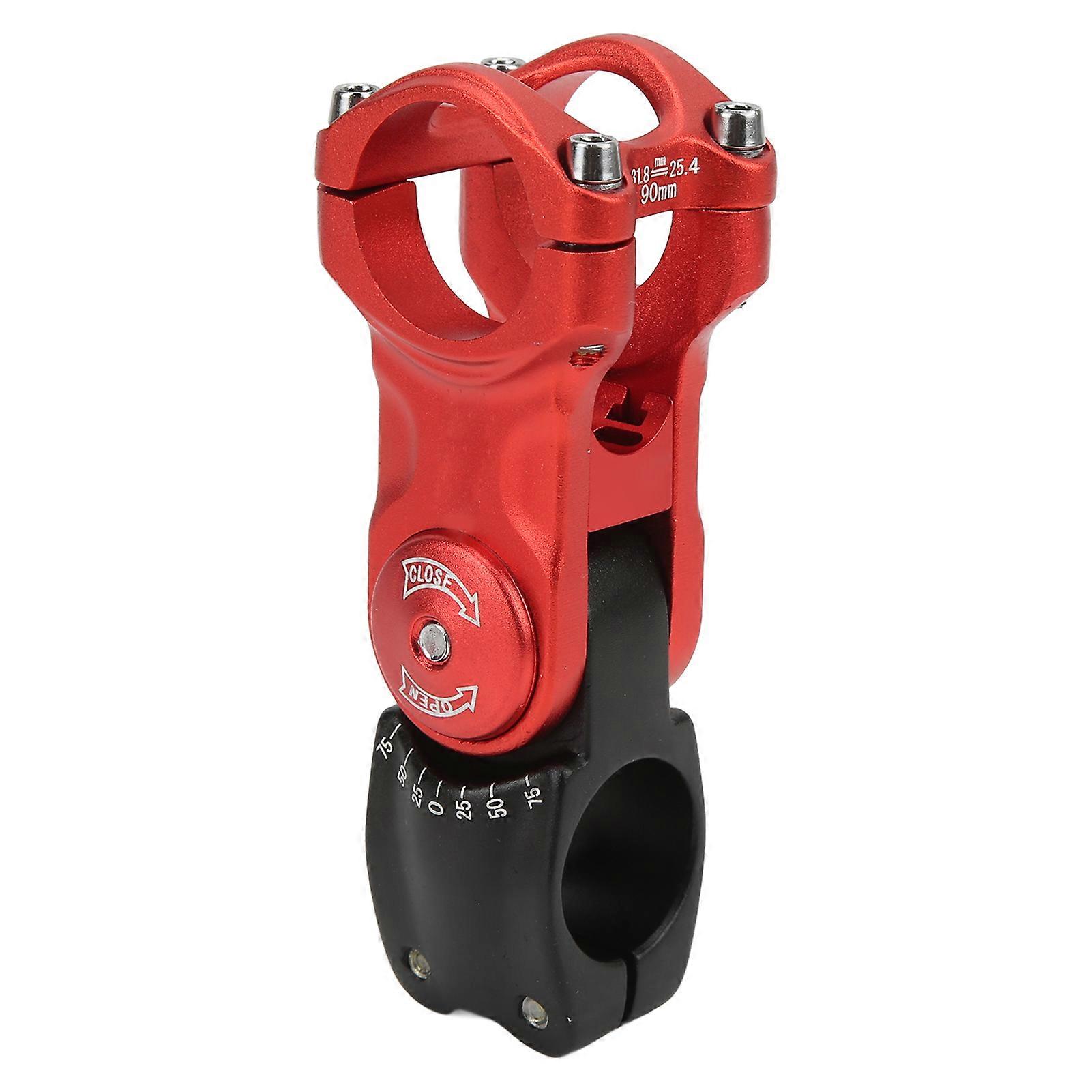 Adjustable Hollow Stem CNC Machining Bicycle Handlebar Extender for Mountain Road Bike Red and Black