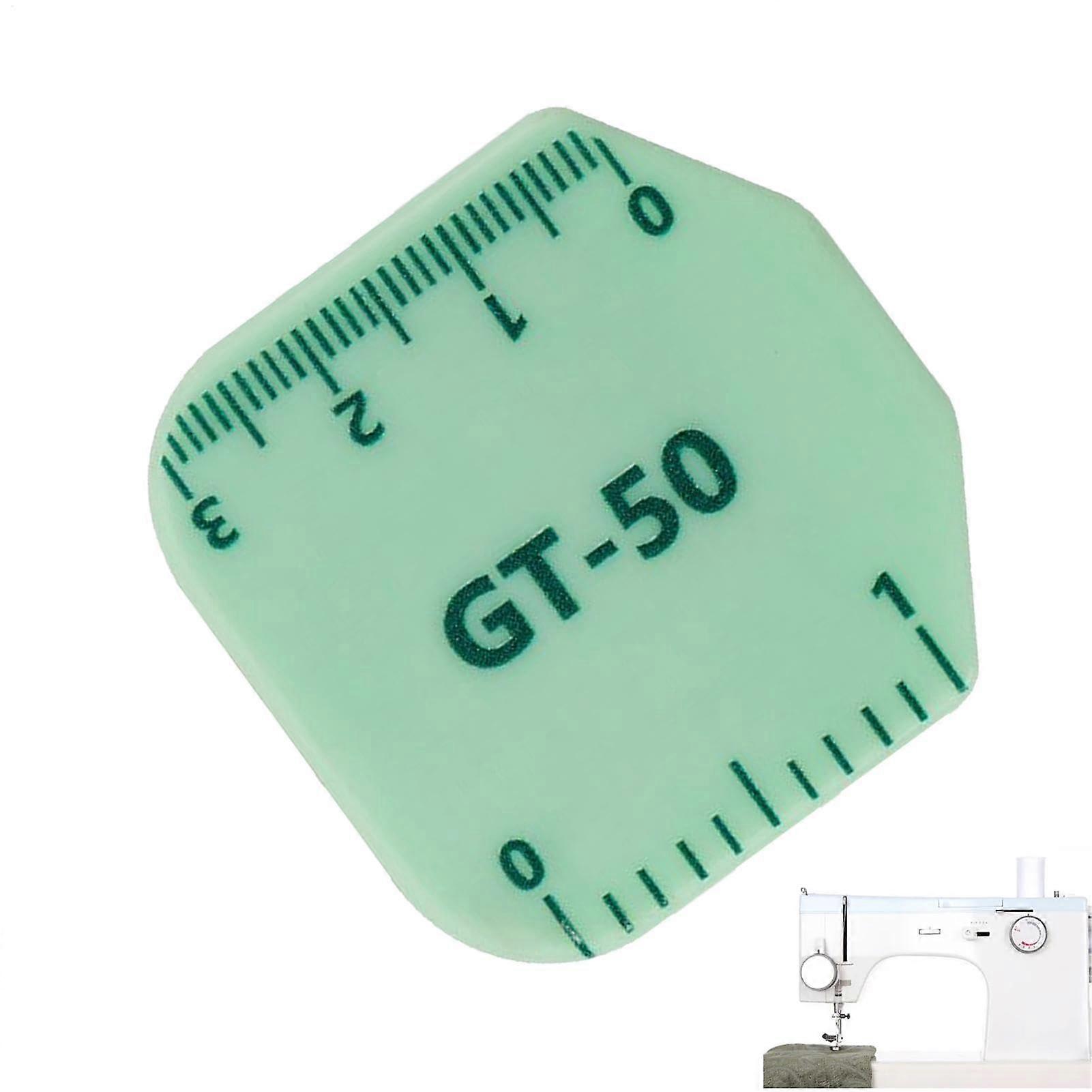 Magnetic Seam Guide, Multifunctional Polygonal Hemmer Guide with Scale, 1.57 x 1.57 in Multi Purpose Hem Gauge, Essential Sewing Accessories Green