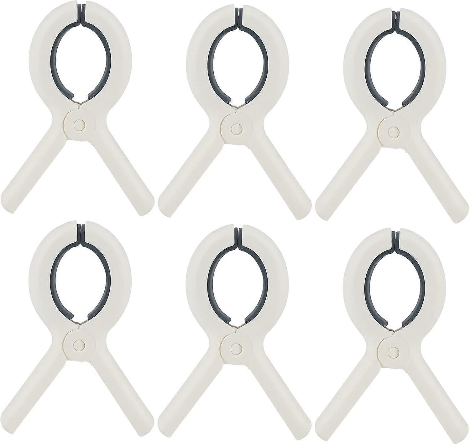 6-Pack Beach Towel Clips Plastic Clothespins - Durable Clothes Clips