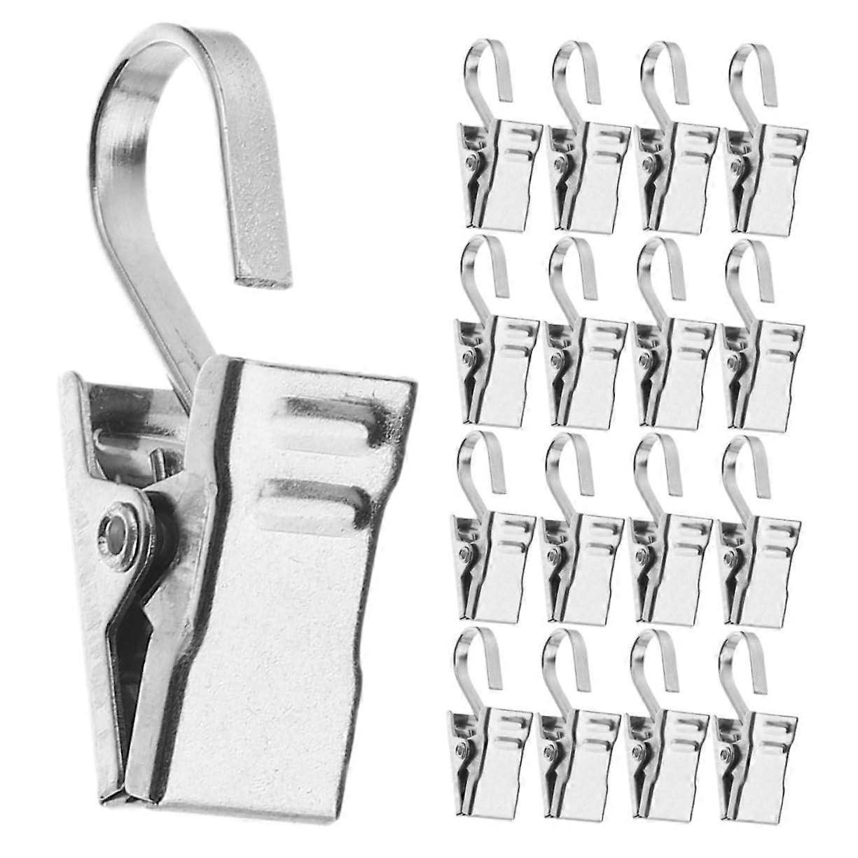 25 Pieces Metal Clips Hangers for Curtains Photos Party Decoration Versatile for RVs Awnings Durable and Reliable