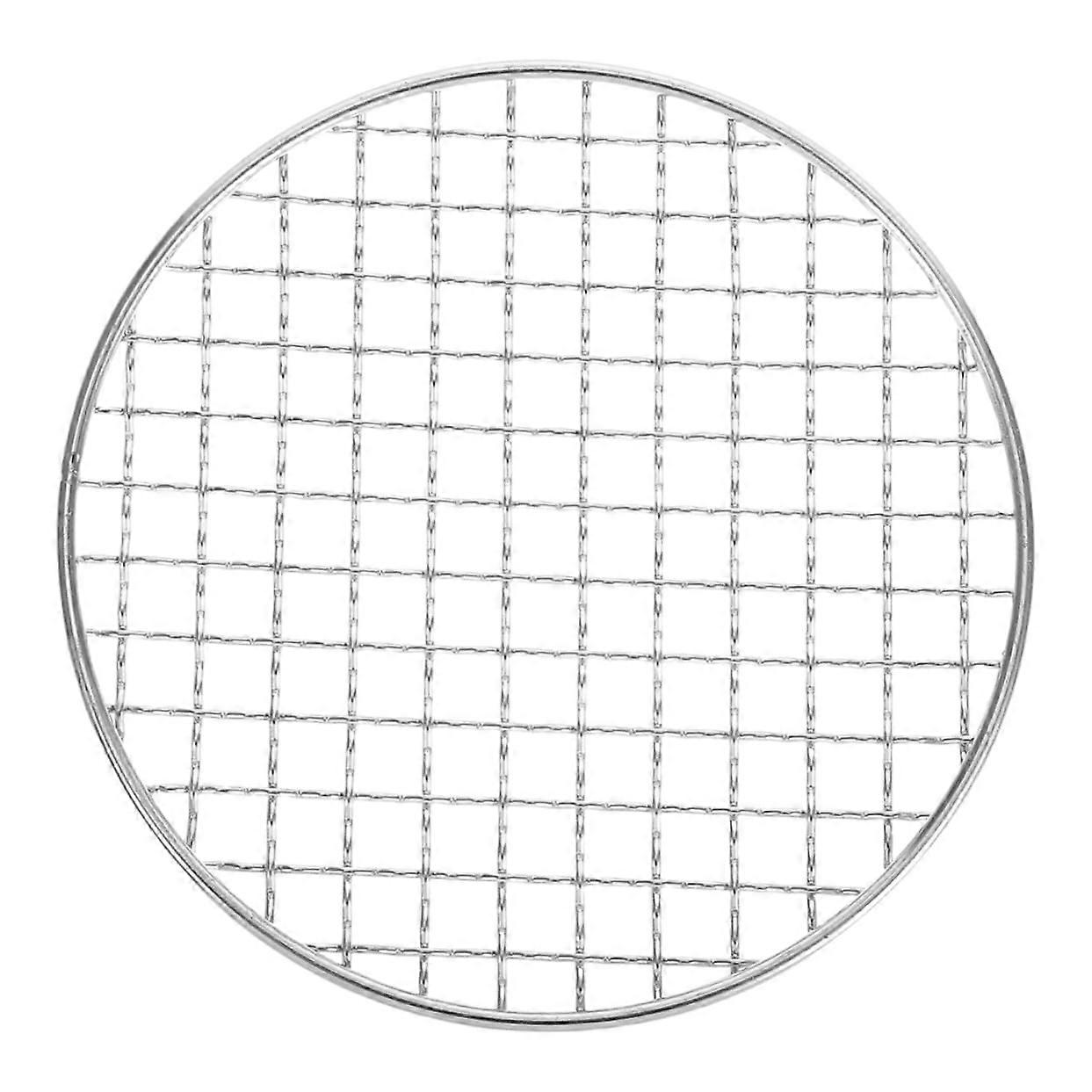 Round grill grate wire mesh for BBQ, durable and longlasting grill mat for outdoor, ideal for charcoal grills and camping.