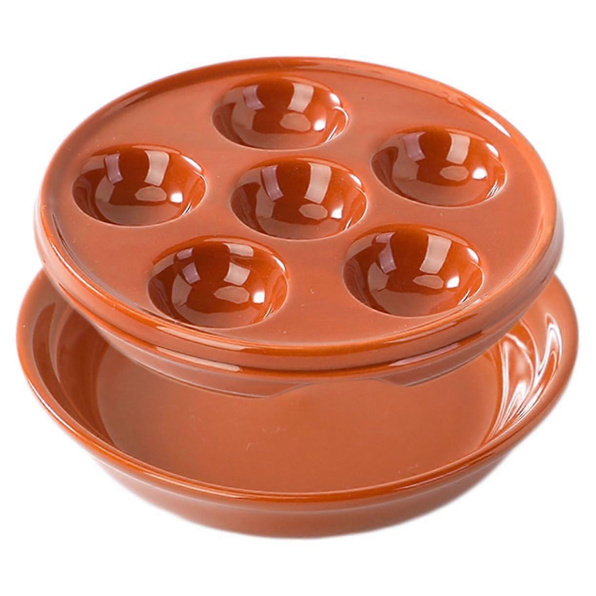 Snail Plate Grill Accessories BBQ Snail Shape Appetizer Plate Ceramic Coffee