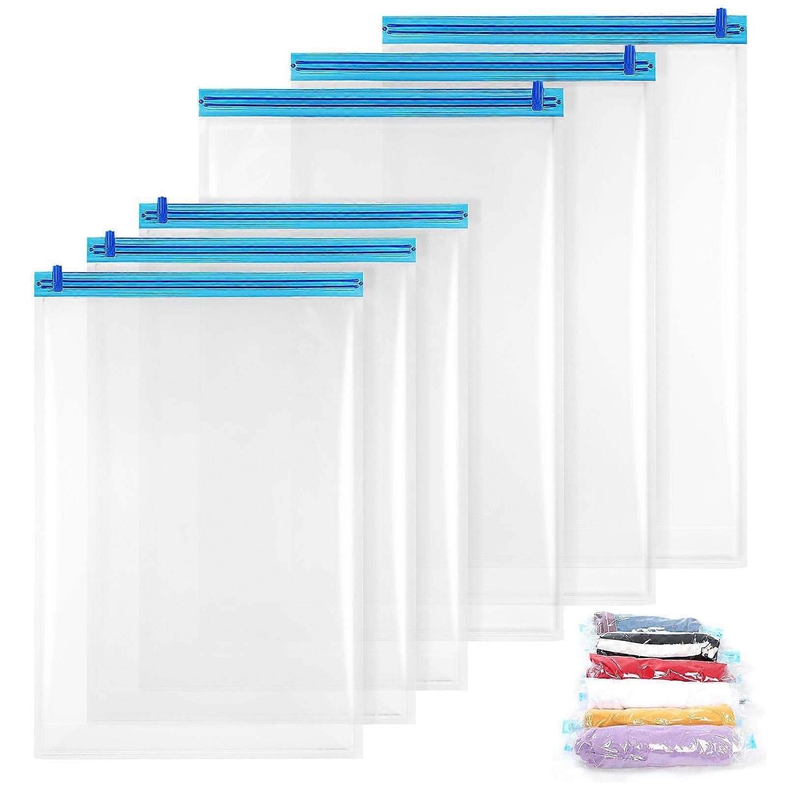 Space Saving Vacuum Sealer Bags Rectangular Shape Double Sided Sealing Strips 40x60cm 12Pcs