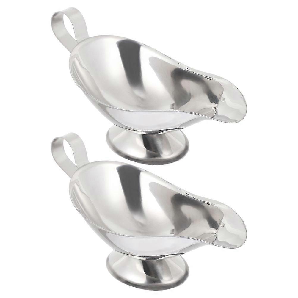 Sauce Jug Elegant Style Gravy Dispenser Family Meal Boat Shaped Spout Designed 5oz Serving Fruit Juice 2Pcs