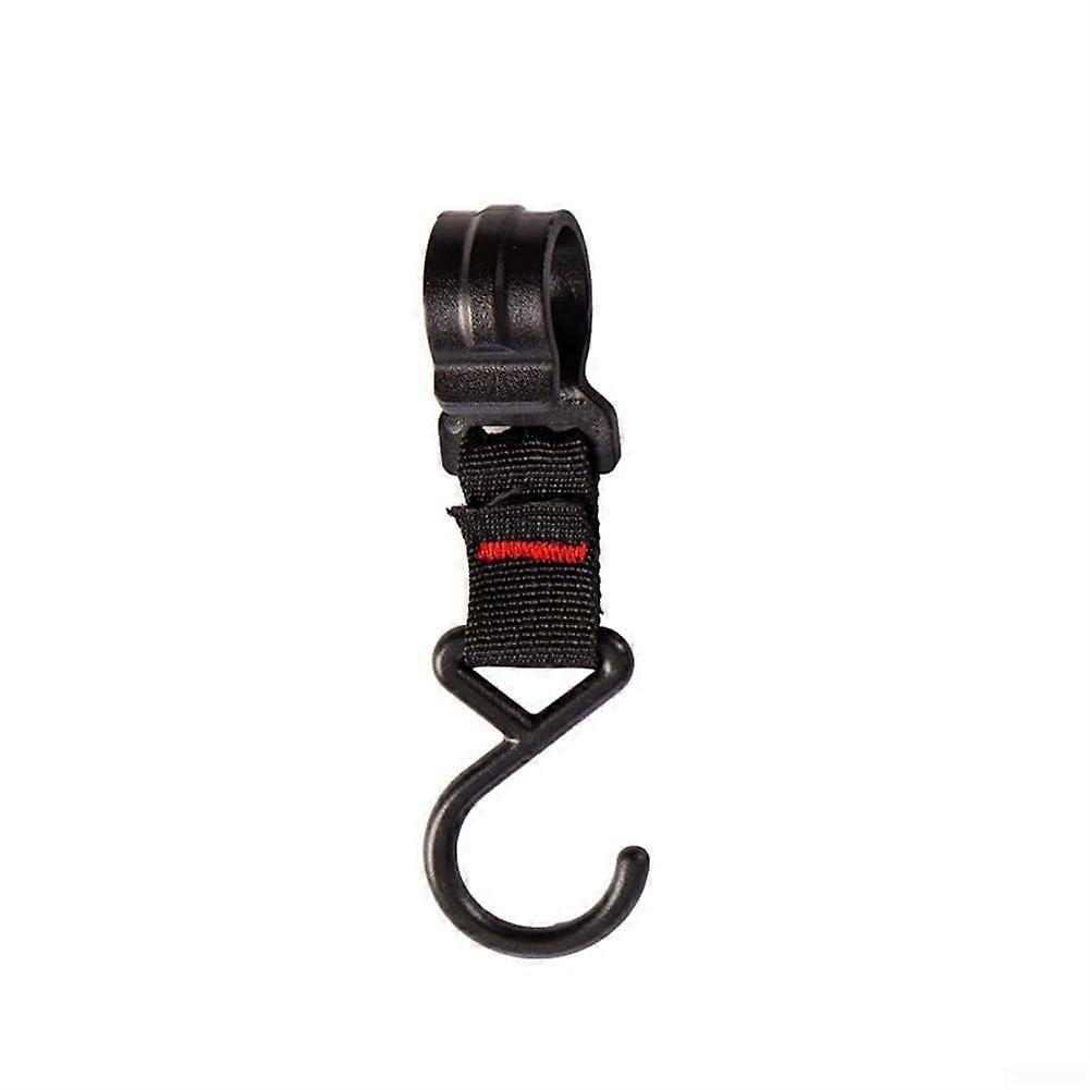 Hooks designed to keep your important camping gear securely in place (black).