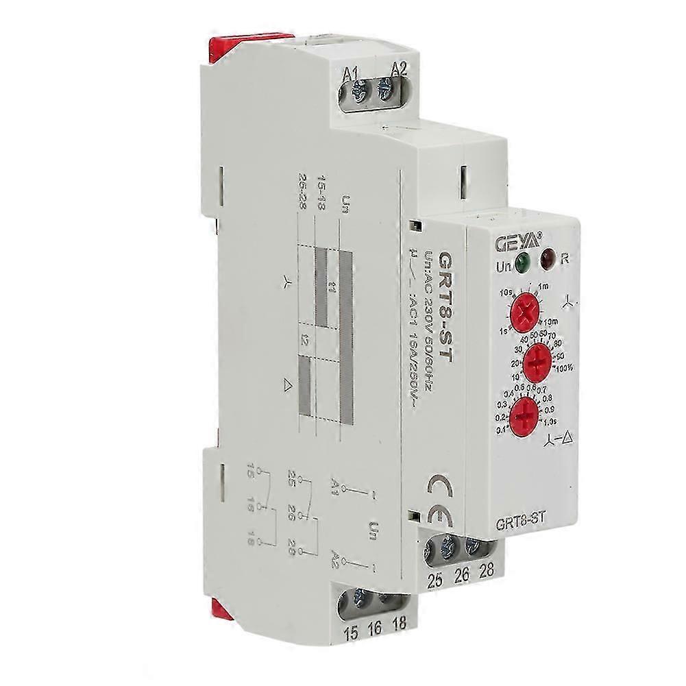 GRT8ST Delay On Motor Star Delta Timer Soft Starter Delta Relay Motor Starter(AC230V).c