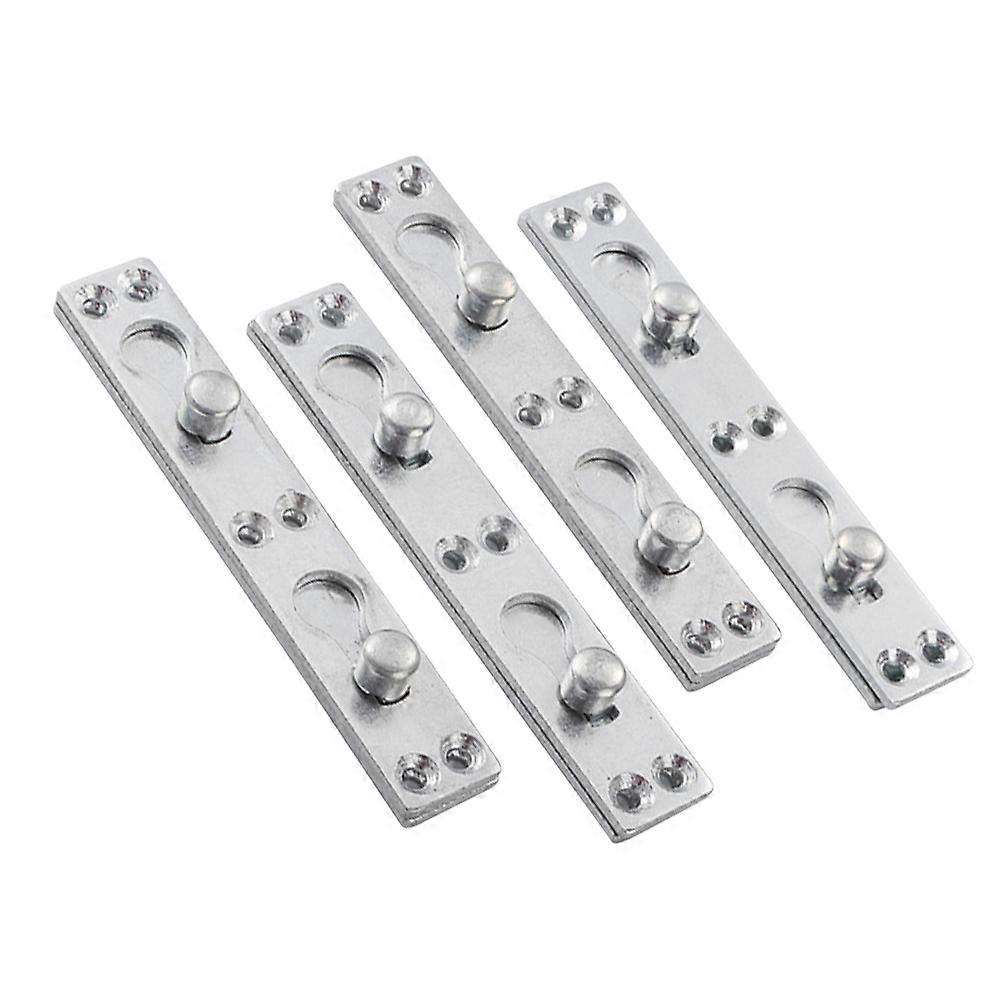 Bed Hinge Connecting Hinge Square Corners Bed Gemel 4Pcs Silver