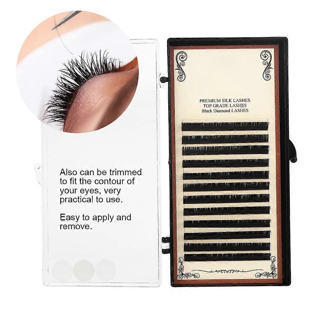 Natural Silk Protein False Eyelashes Dense Thick Fake Eye Lashes Extension Makeup Tool 9mm