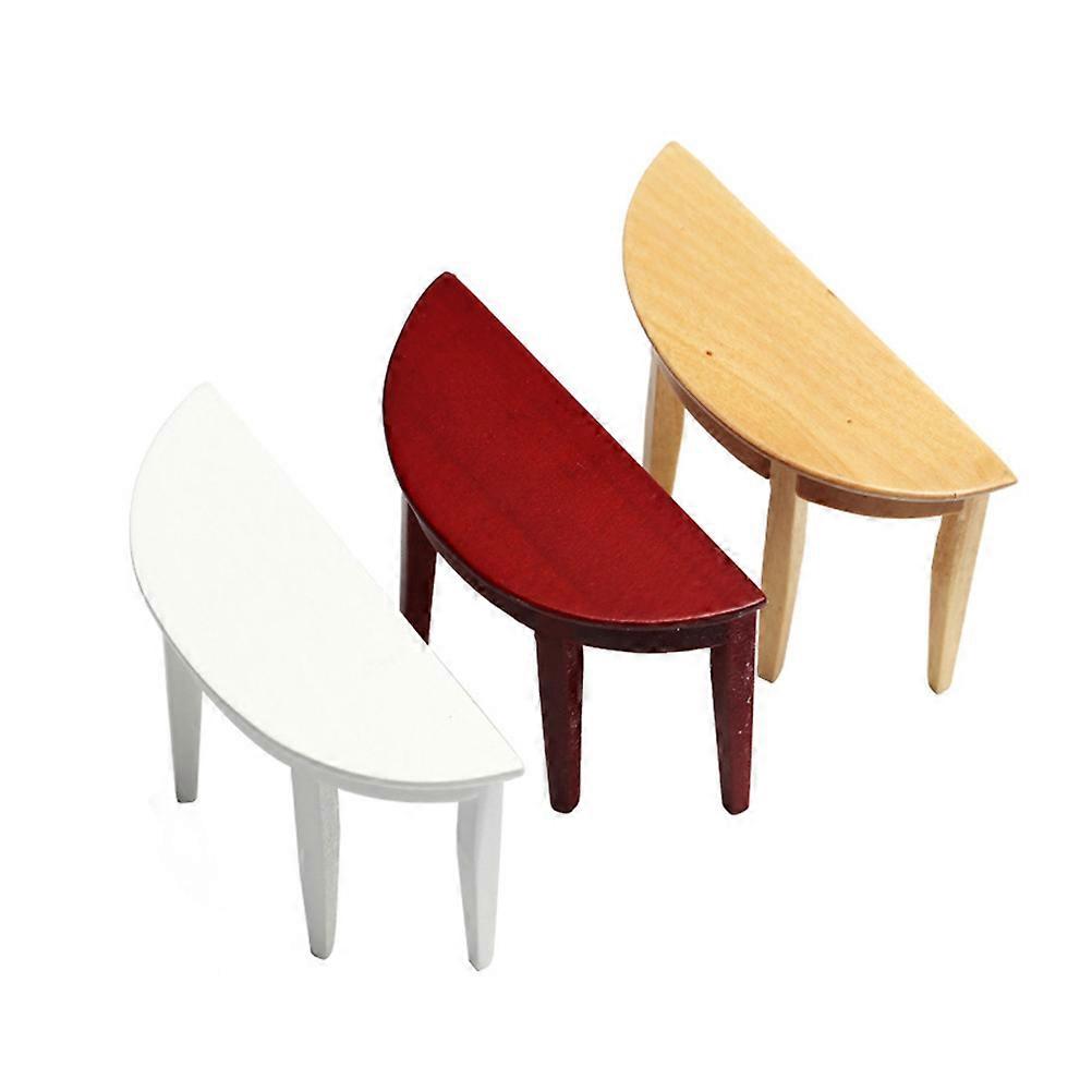 Dollhouse Side Table Small Table Model For Home Decoration Craftsmanship 8.8x6.5cm 3Pcs