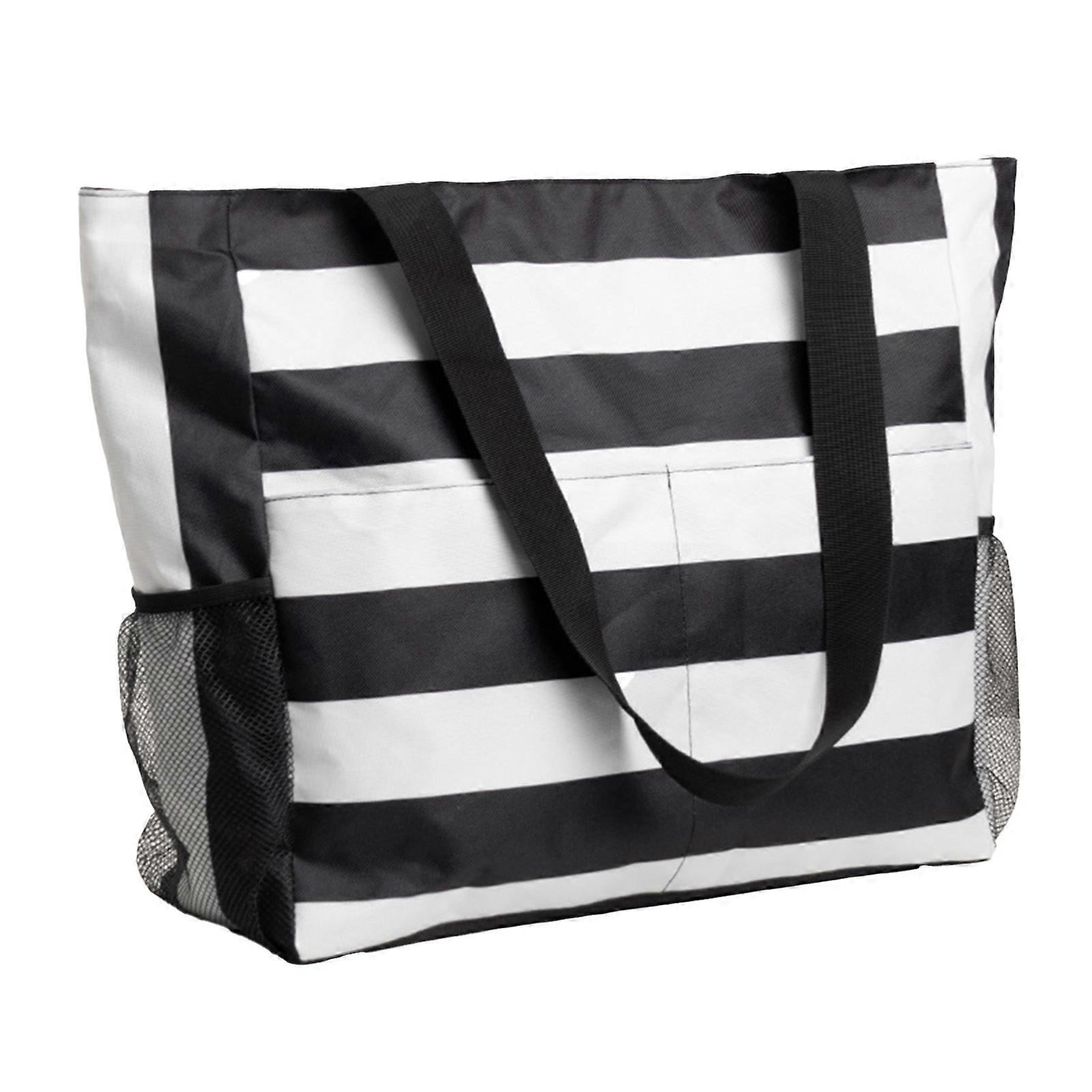 עמיד למים תיק חוף מתקפל חוף כיסים מרובים תיק יד קיבולת גדולה תיק אחסון נסיעות לנסיעות חג כושר צבעוני