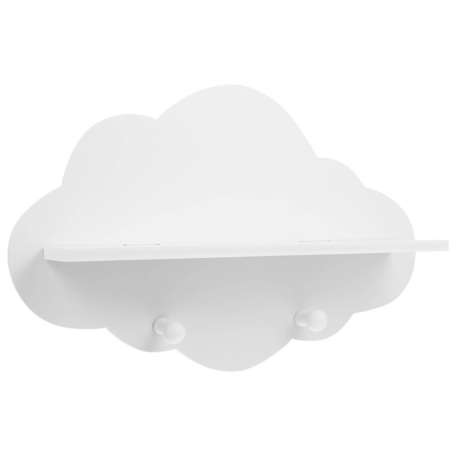Shelf Cloud Floating Shelf for Kids Room White 35.00X23.00X10.00cm Easy to Install 1Pcs