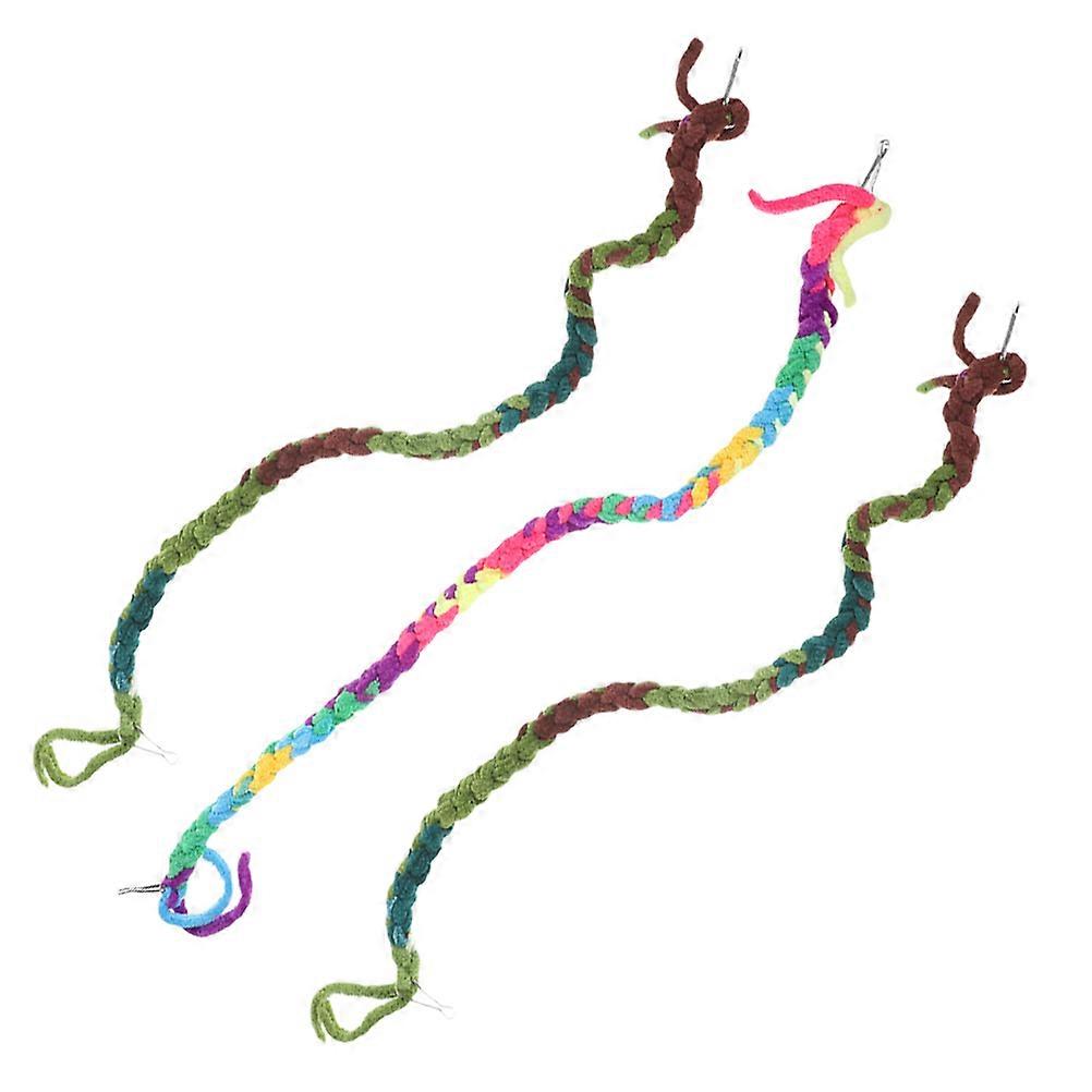 Reptile Climbing Decor Crab Climbing Vine Ropes Landscaping Rope Tank Break Resistance Assorted Color 3Pcs