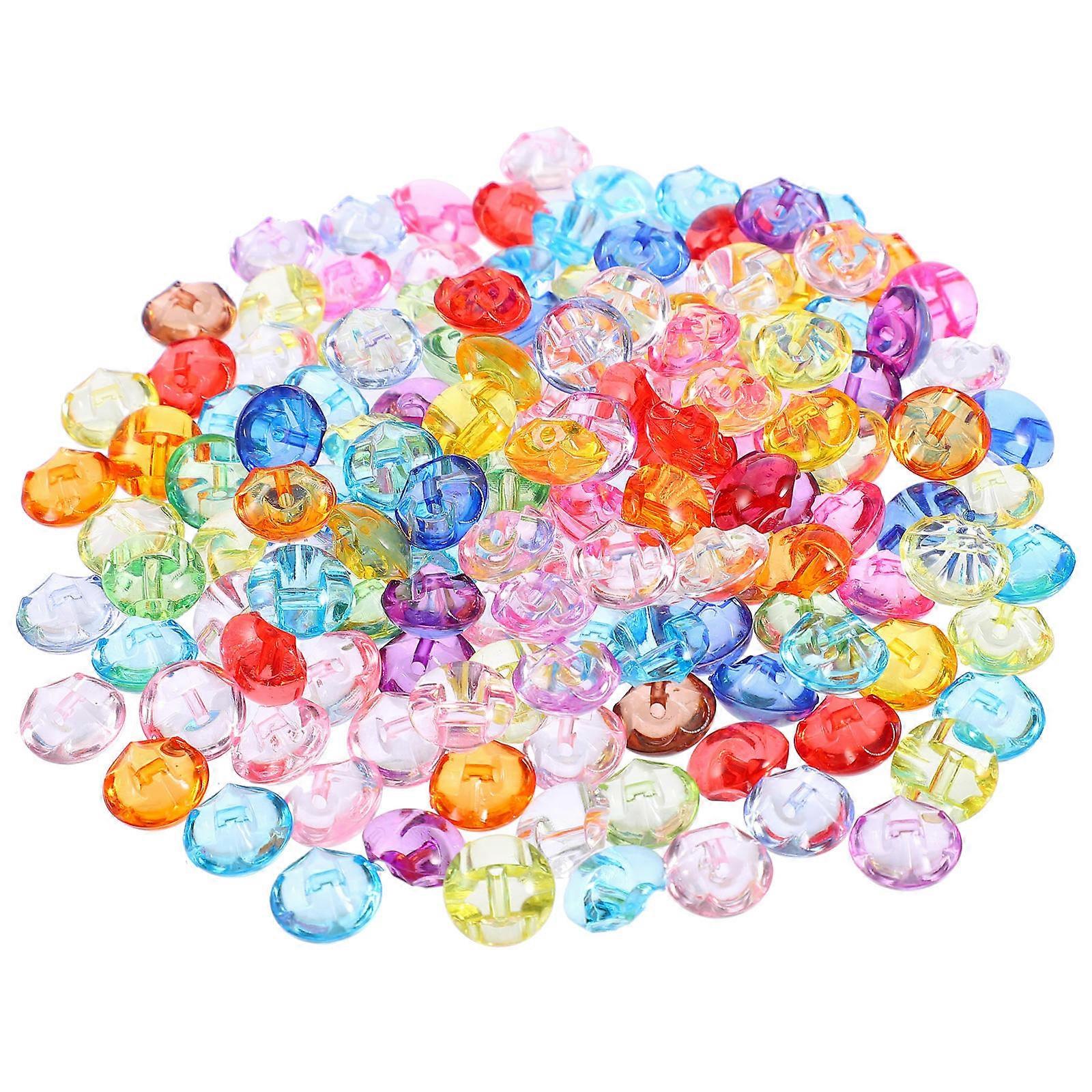 150Pcs Unique Crystal Buttons Durable Resin for Sewing Craft Projects