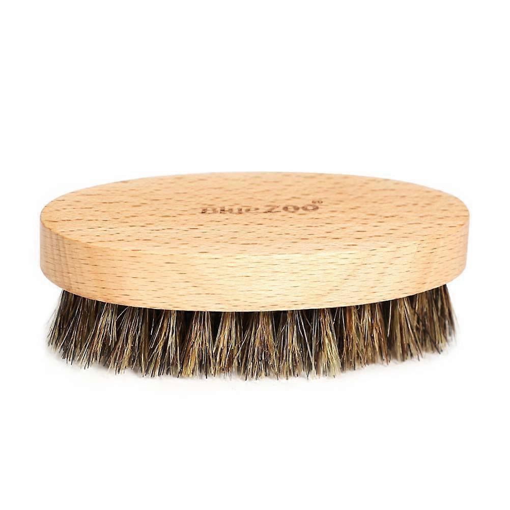 Oval Boar Bristle Beard Brush for Men with Beech Handle Color 8 5x4 5x2 8cm