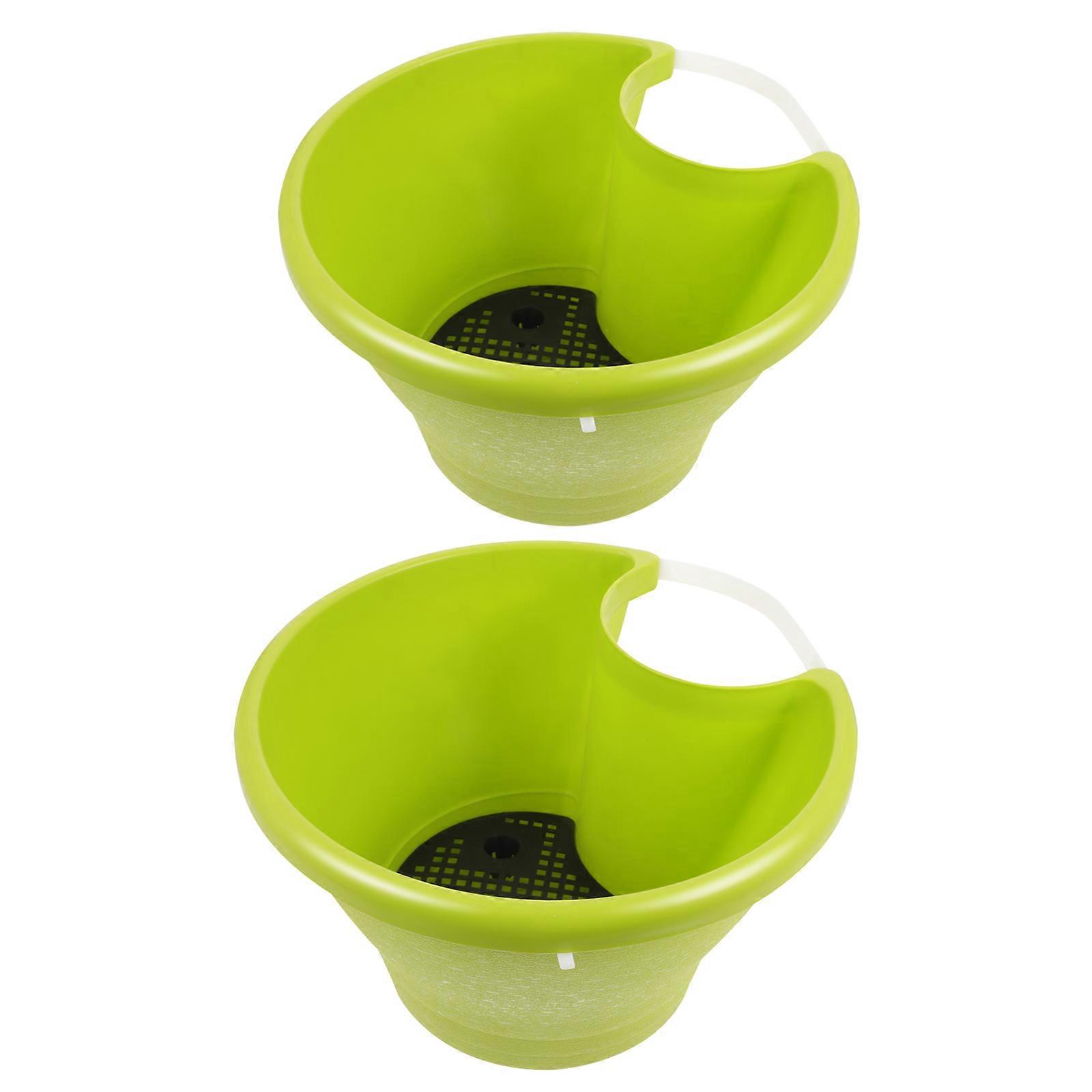 Gardening Hanging Basket Planter Space Saving Vertical Utilization Green 30X30CM Suspended Flowerpot 2Pcs