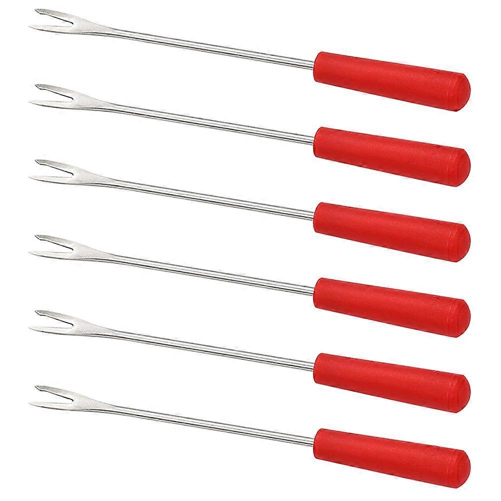 Appetizer Forks Stainless Steel Cheese Melting Fondue Home Users 6Pcs
