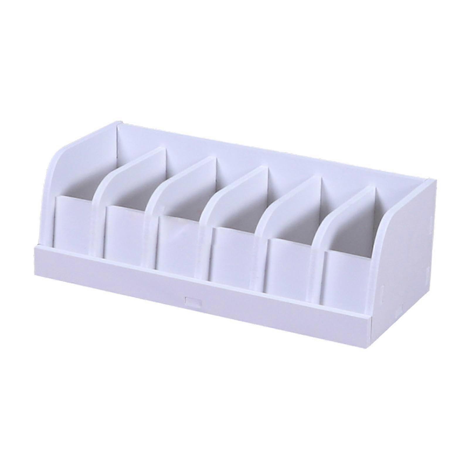 Belt Organizer Box with 6 Dividers, Watch Jewelry, Belt Display Cabinet, Belt Storage Display for Wardrobe, Countertop,