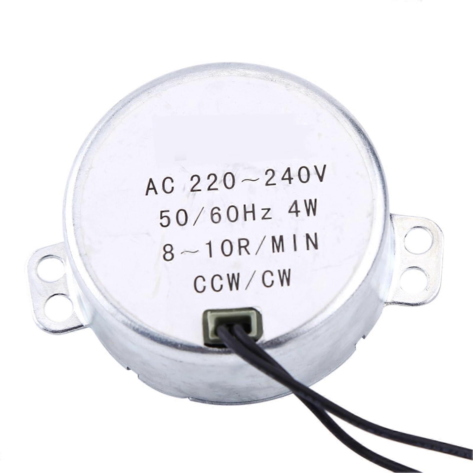 Rotary Motor with Mains Plug 10 RPM Synchronous Gear Motor 220-240V AC 4W CW CCW 1 Piece for DIY Projects