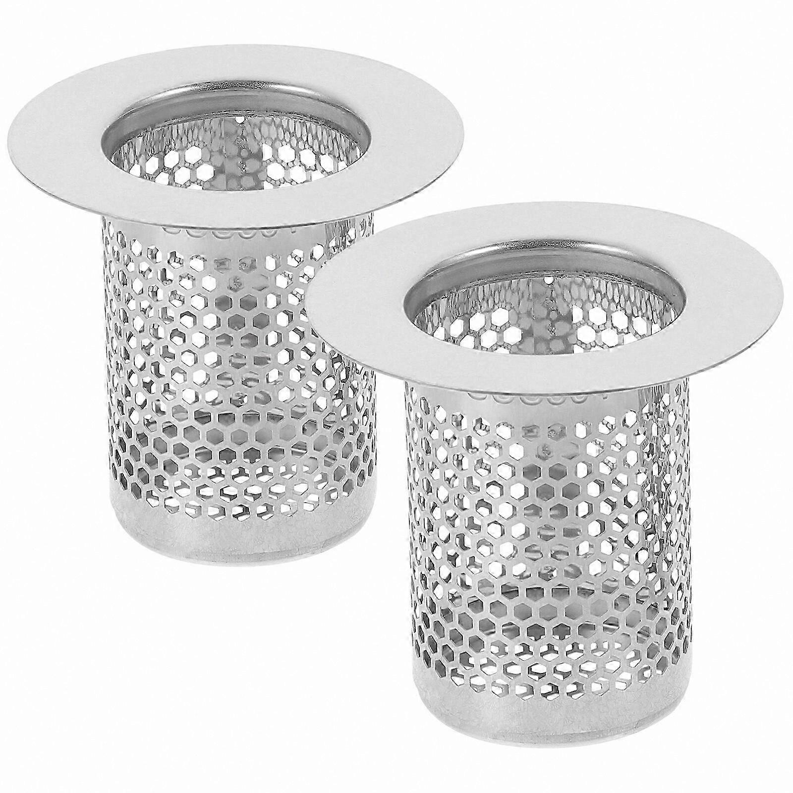2-Pack Metal Mesh Drain Strainer Floor Filter Net Sewer Protector