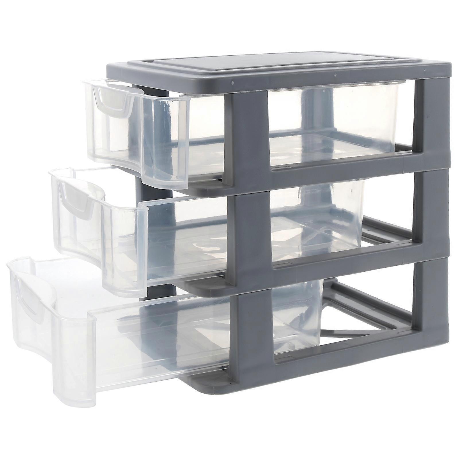 Transparent Office Desk Organizer Storage Box for Stationery, Cosmetics & Accessories – Multi Purpose Drawer Holder for Home and Office Use