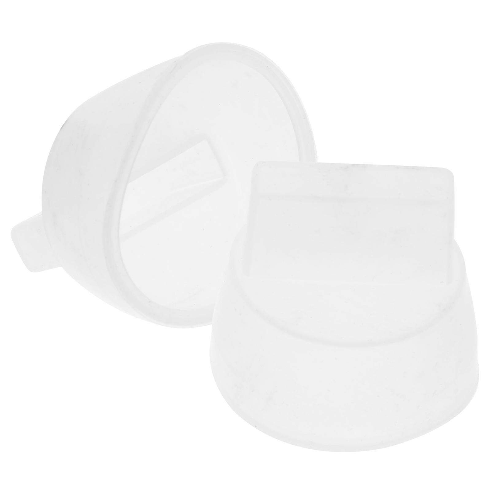 Stove Knobs Cover Replacements 2Pcs White Silicone with Accidental Touch Prevention for Decoration