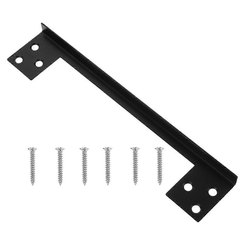 Stainless Steel Door Latch Guard for Home Black Durable Invisible Design Enhanced Set