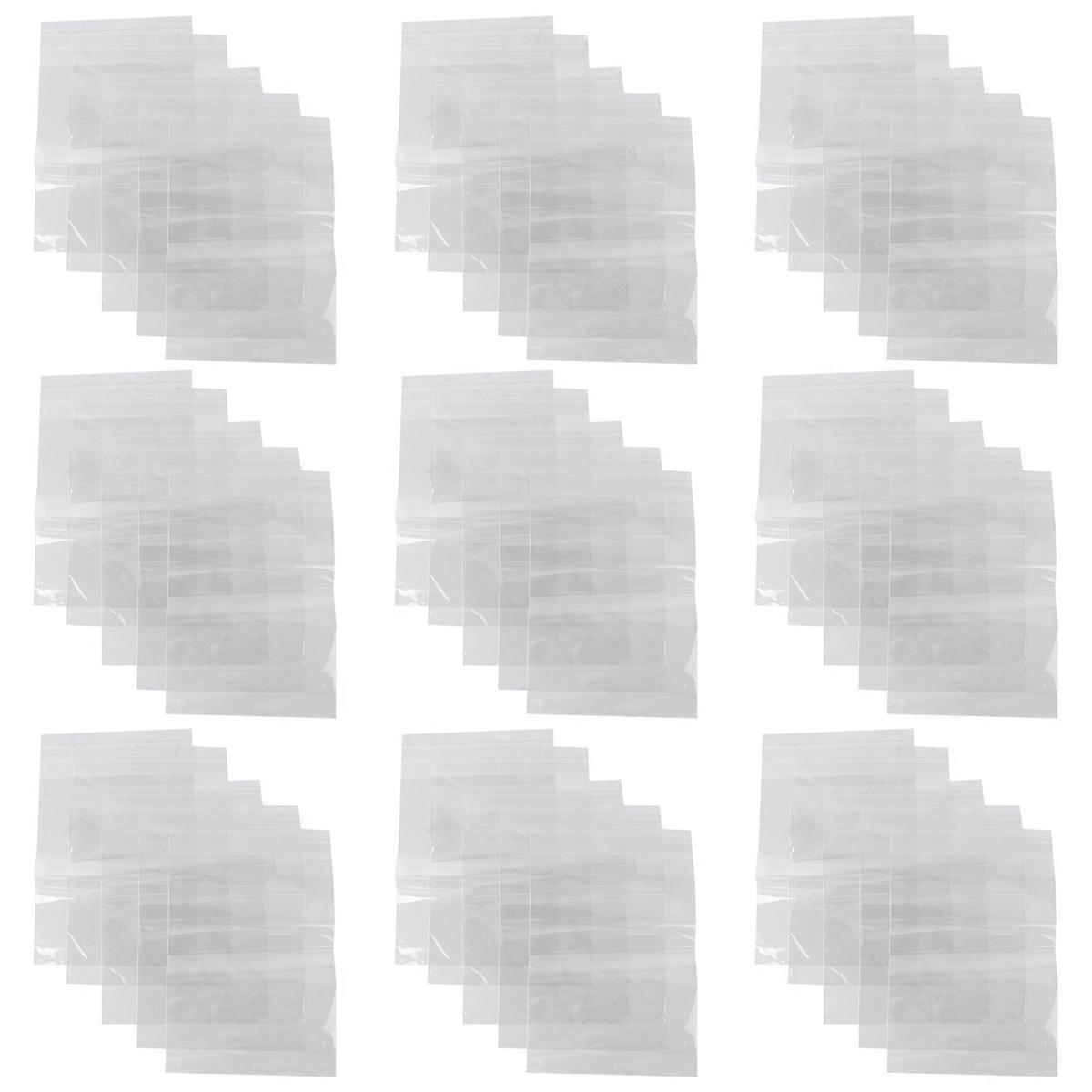 300 Pcs Self Adhesive Storage Bags for Home Use with Strong Sealing and Clear Visual Range White