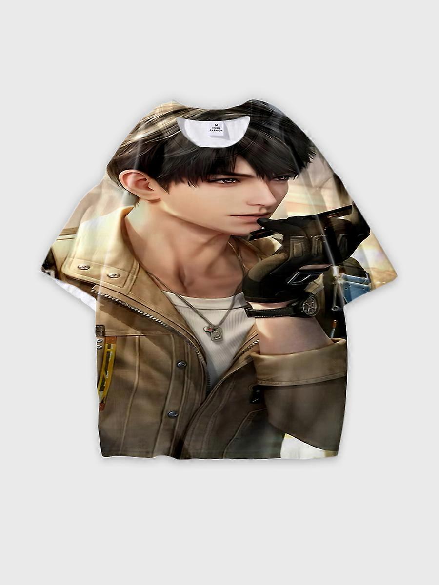 T-shirt short sleeve round neck summer casual loose E2872