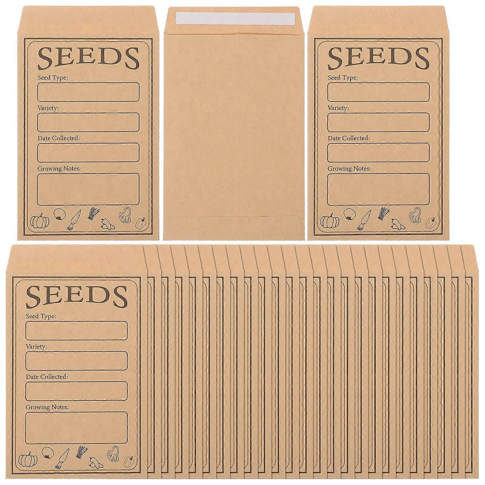 50Pcs Paper Seeds Packets Sealing Seeds Envelopes Seeds Container Paper Coins Packets