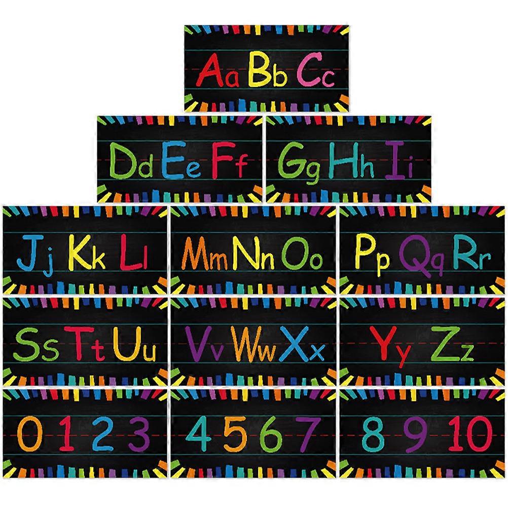 Removable Educational Alphabet and Number Decal Poster for Classroom or Room – Lightweight, Compact DIY Wall Sticker for Preschool Learning