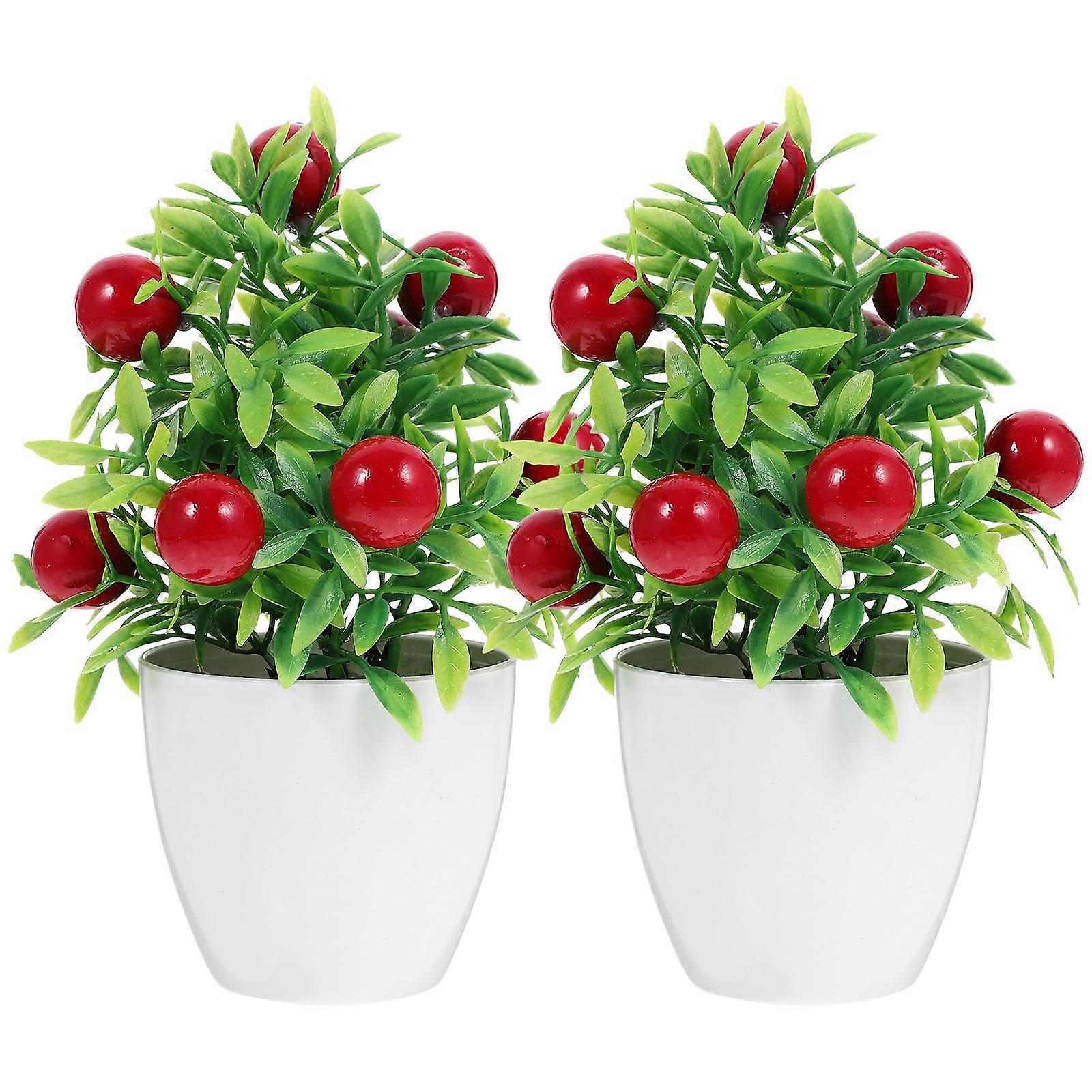 Decorative Fruit Bonsai Assorted Decor 10.5x9x16.5cm 2Pcs
