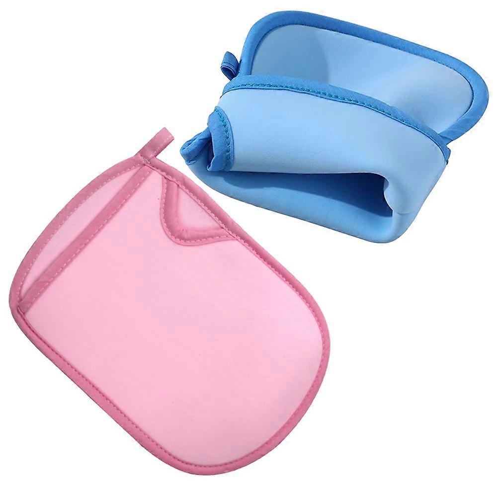 Here's a polished and professional product description based on your input:
**4pcs Soft Exfoliating Shower Mitts – Lightweight Bathing Gloves for
